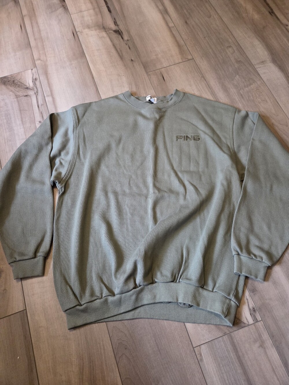 PING Men's Crewneck Sweater in Sage Green